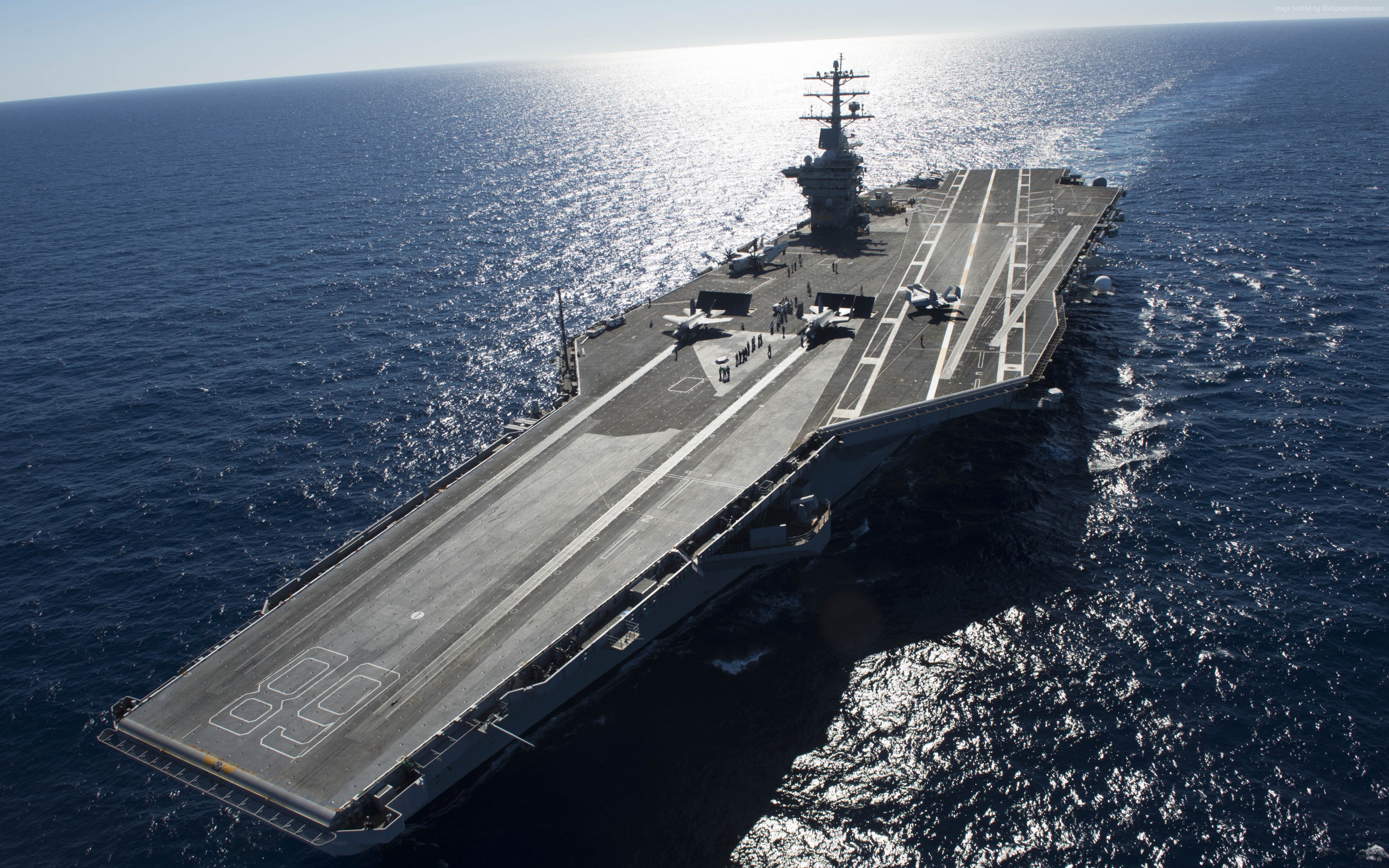The USS Gerald R. Ford, the first of the latest generation of American aircraft carriers.