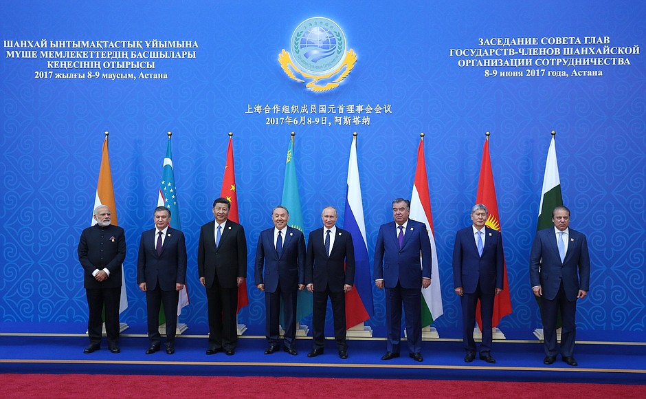 The summit participants approved the membership of India and Pakistan in the Shanghai Cooperation Organisation. / SCO