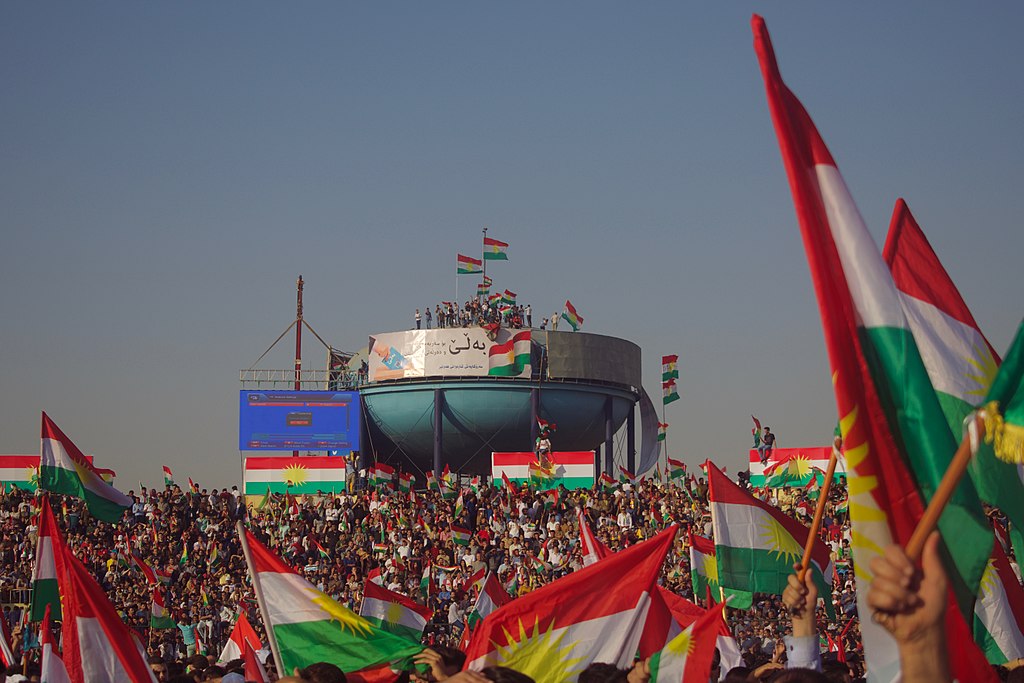 Pre-referendum, pro-Kurdistan, pro-independence rally in Erbil, Kurdistan Region of Iraq / Kurdish independence