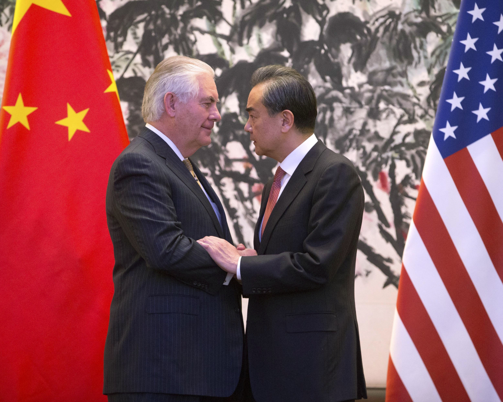 Rex Tillerson meets his Chinese counterpart