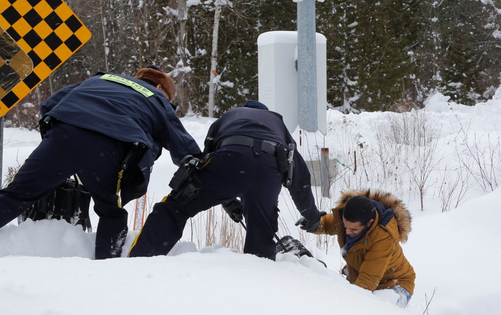 An arduous journey made difficult for asylum seekers by winter.