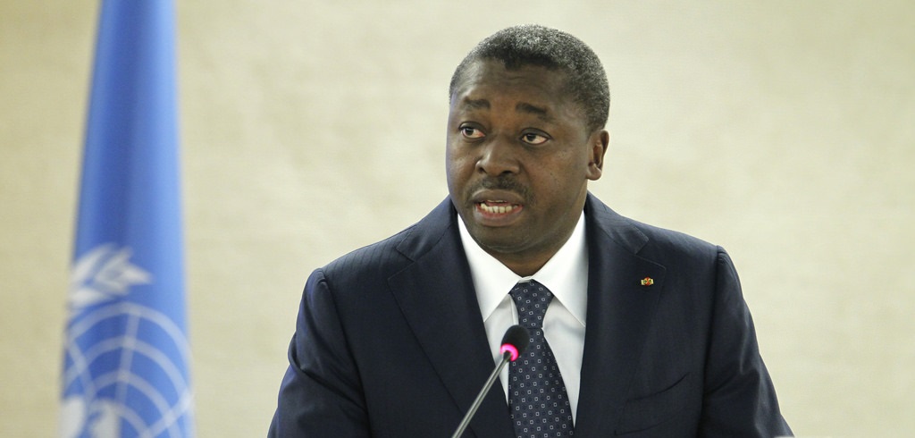 Mr. Faure Essozimna Gnassingbé, President of Togo speaks during of the High Level Segment of the 31st Session at the Human Rights Council, Geneva, Switzerland, February 29, 2016.