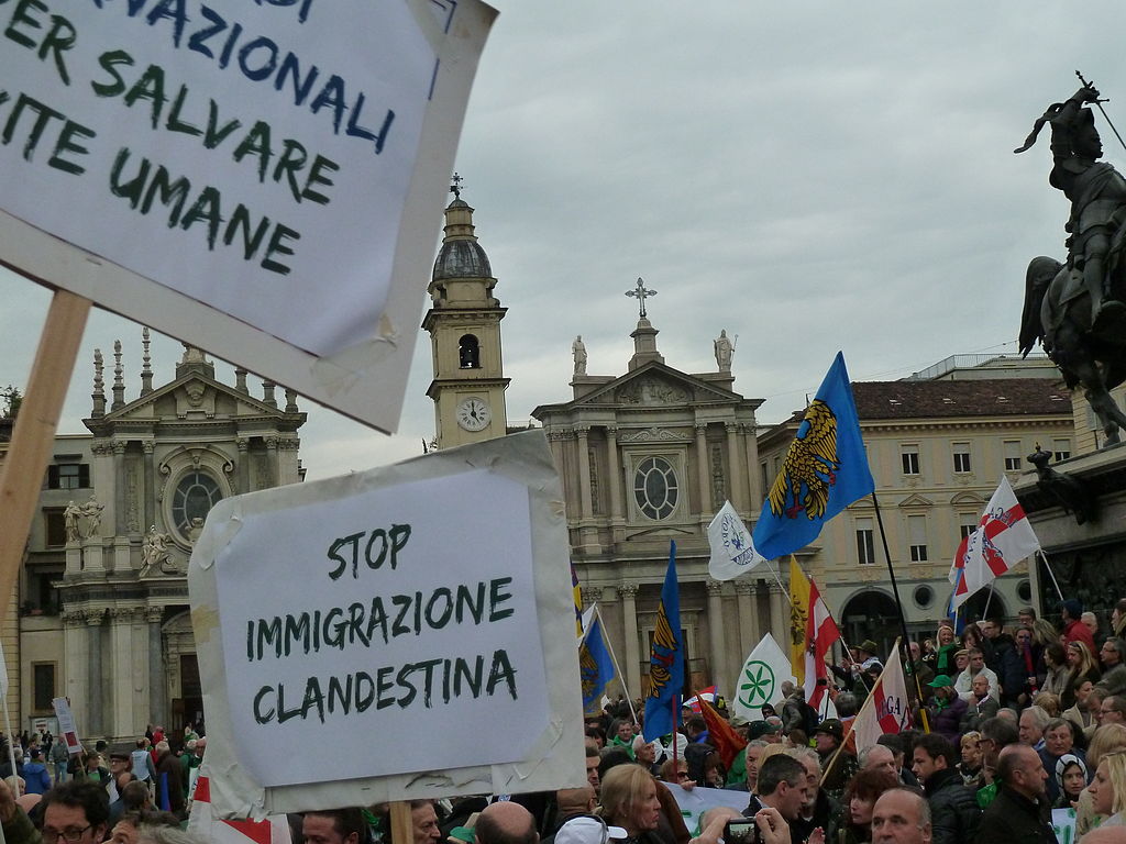 Lega Nord demonstration in Turin against illegal immigration. (2013) / Eurosceptic