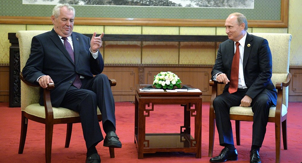 Milos Zeman and Vladimir Putin