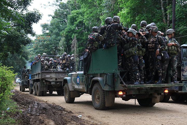 Filipino soldiers involved in the Marawi crisis.