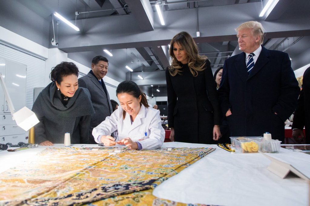 U.S. President Donald Trump and First Lady Melania Trump during a visit to China accompanied by Chinese President Xi Jinping / Asia's economical leadership turmoil