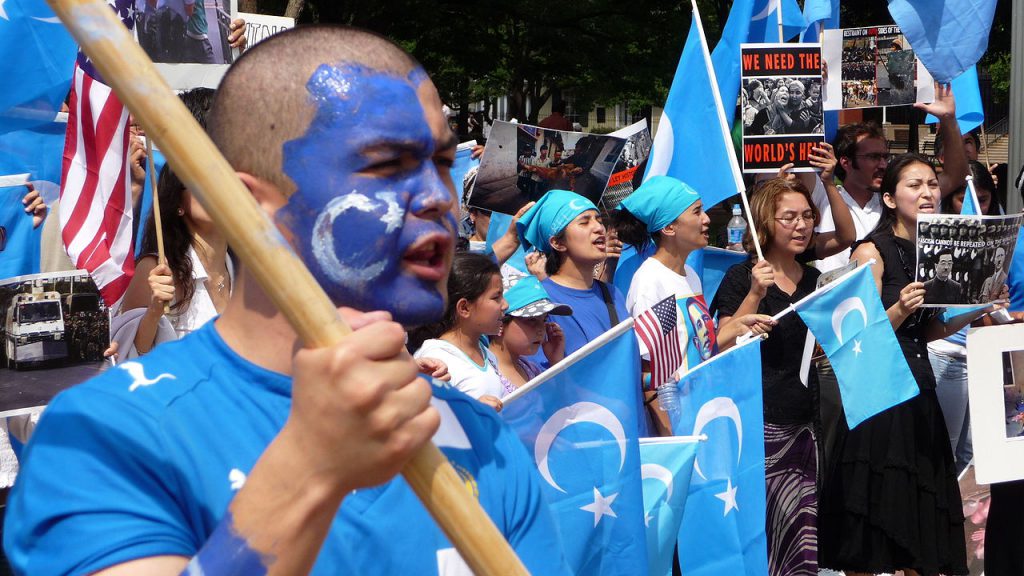 Anti-China protest outside White House after the July 2009 Urumqi riots