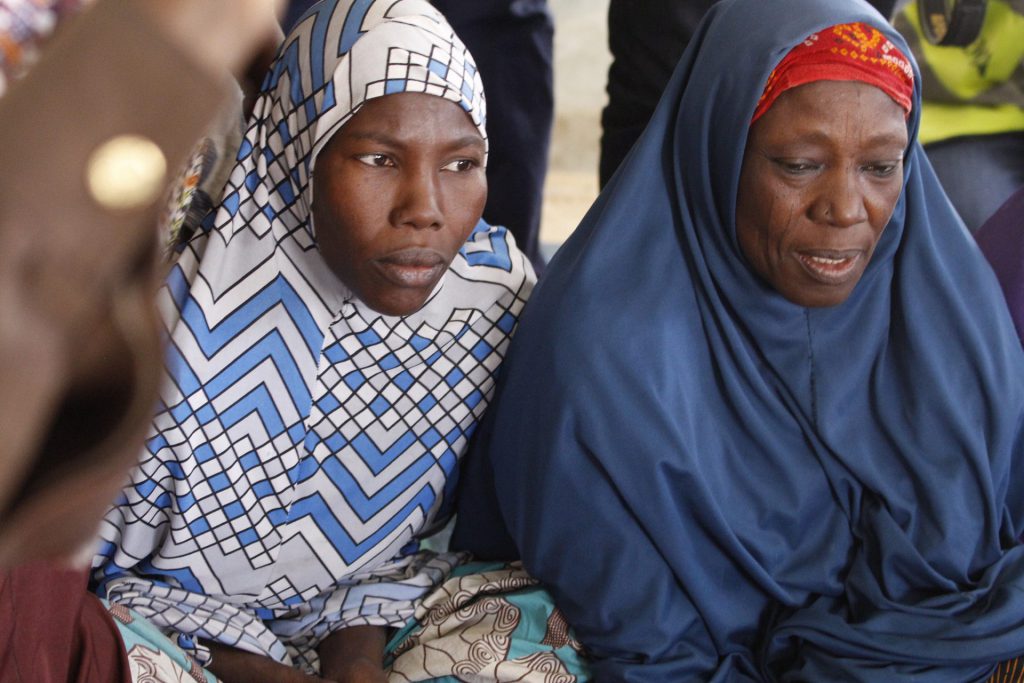The UN Security Council meets with displaced individuals living in the Teachers' Village IDP Camp in Nigeria. / ISIS returnees