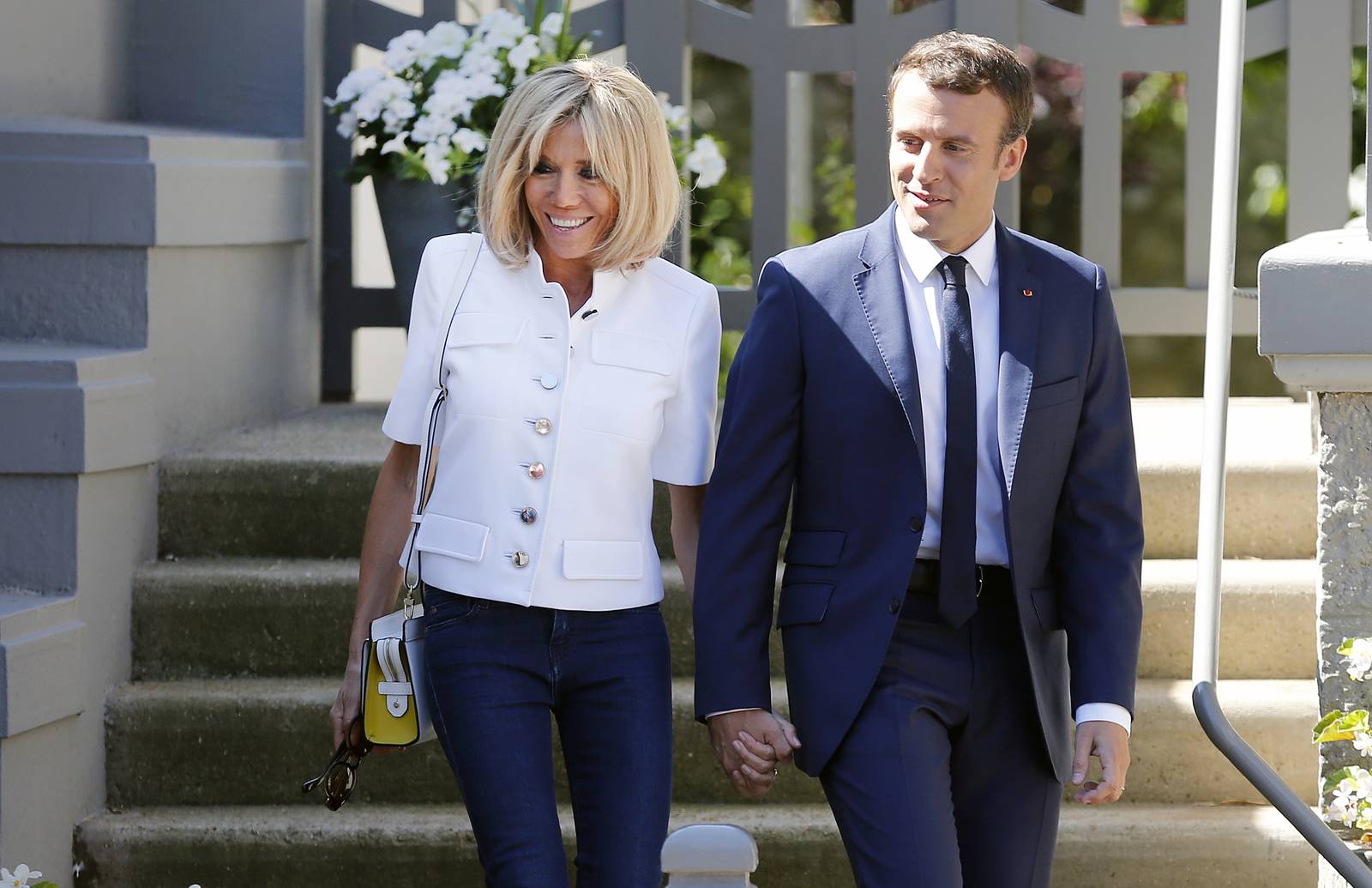 French President Emmanuel Macron Votes In Le Touquet