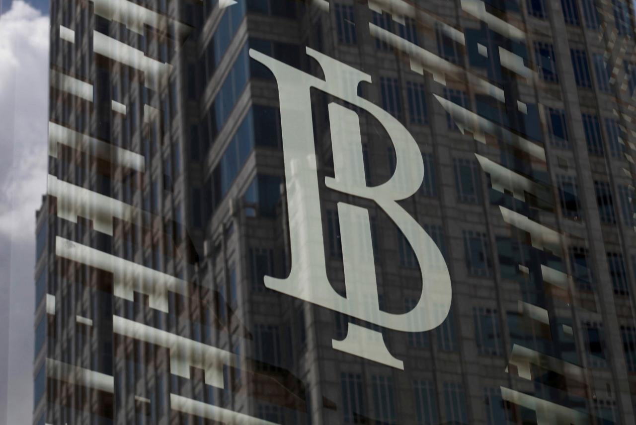 FILE PHOTO: Logo of Indonesia’s central bank, Bank Indonesia, as seen in Jakarta