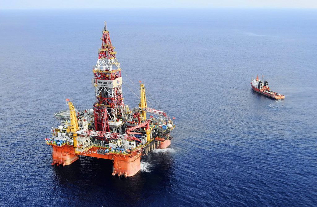 In this file photo, the Haiyang Shiyou oil rig 981 is pictured in the South China Sea / fishing militia