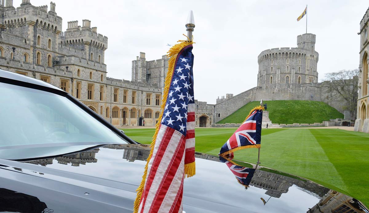 Trump trip UK theresa may