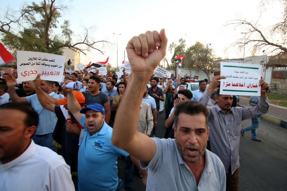 basra protests violent