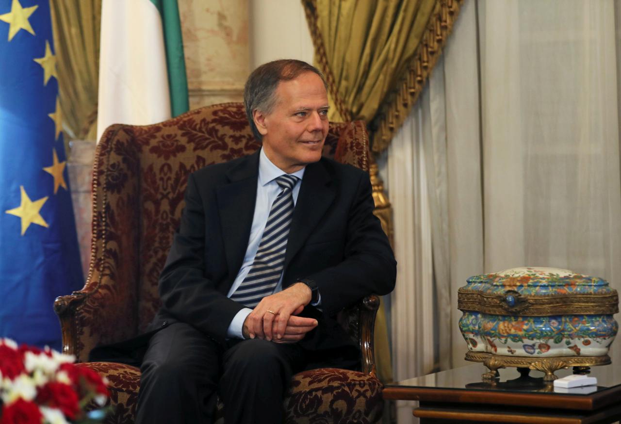 FILE PHOTO – Italian Foreign Minister Enzo Moavero Milanesi meets with Egyptian Foreign Minister Sameh Shoukry in Cairo