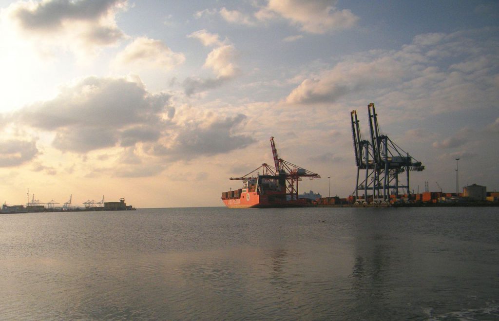 The container terminal at the Port of Djibouti, Djibouti / Horn of Africa