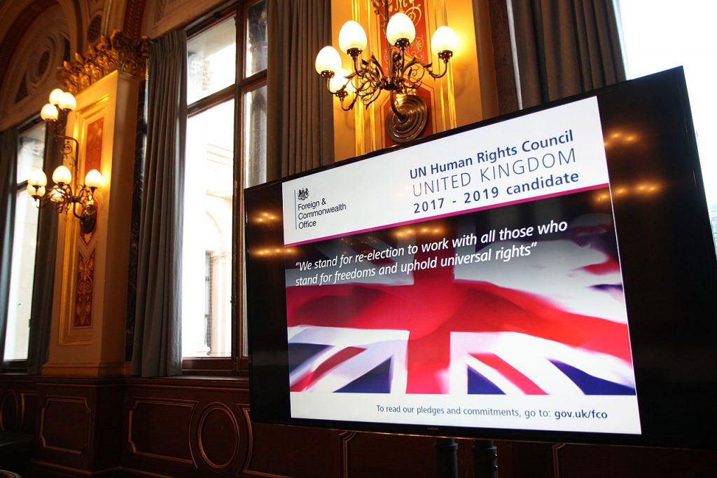 Foreign Office Minister Baroness Anelay has launched the UK’s bid for re-election to the UN Human Rights Council for 2017 – 2019. / diplomatic bullying