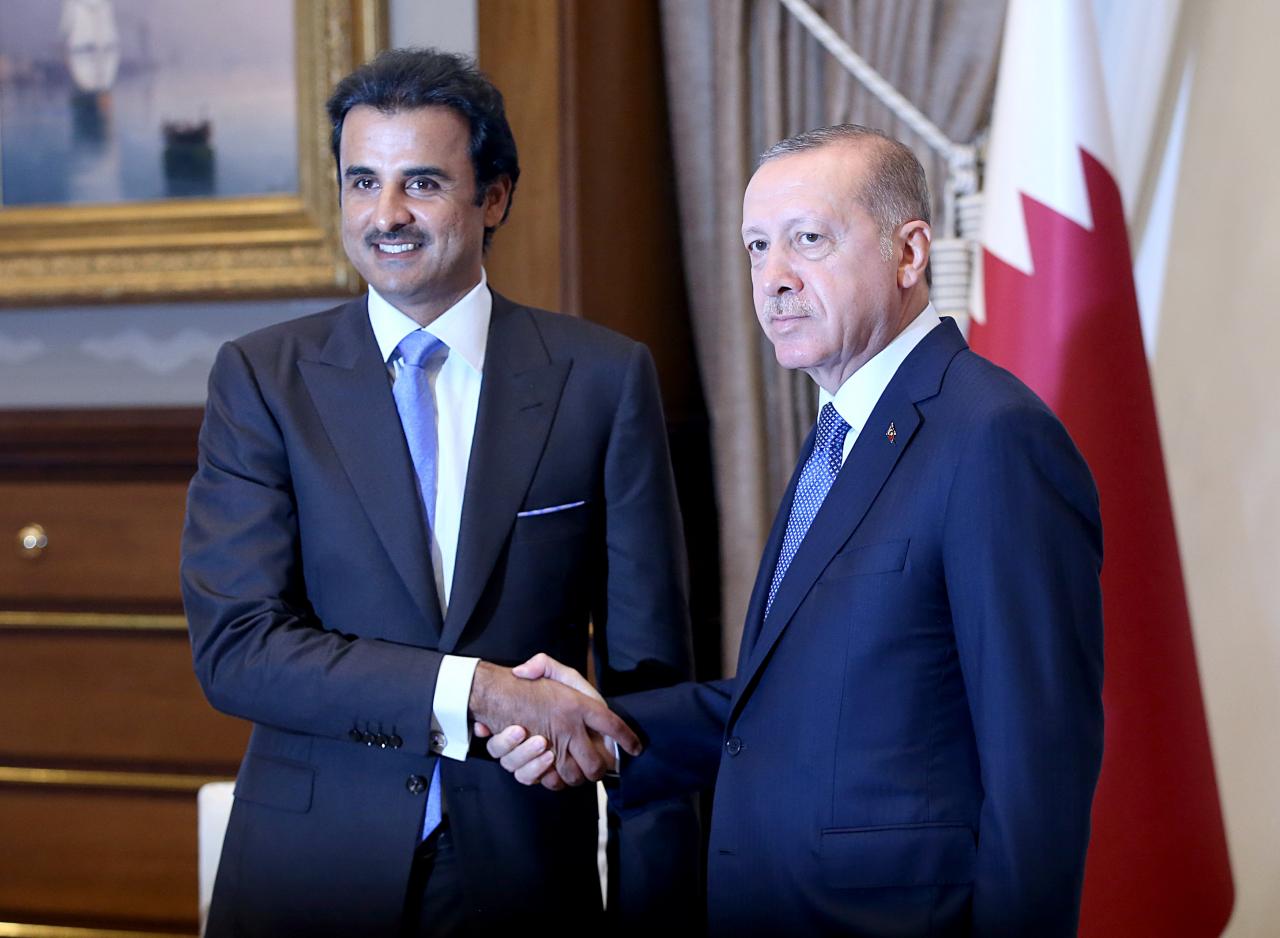 Turkish President Erdogan meets with Emir of Qatar Sheikh Tamim bin Hamad al-Thani in Ankara