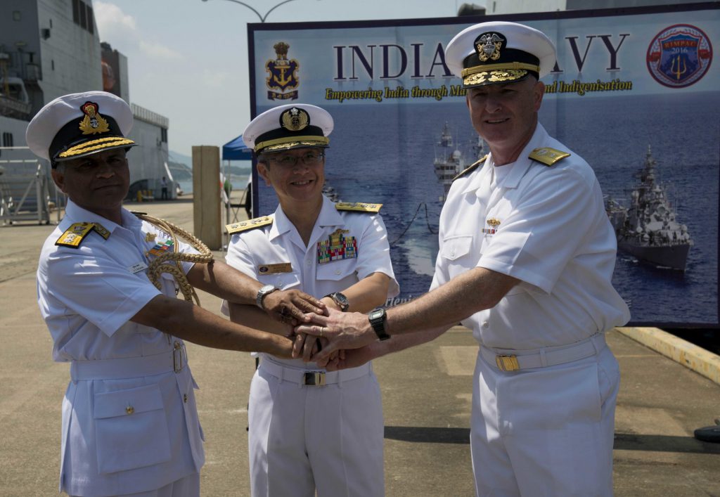 A trilateral maritime exercise, Malabar is designed to enhance dynamic cooperation between the Indian navy, Japan Maritime Self-Defense Force (JMSDF) and U.S. Navy forces in the Indo-Asia-Pacific. / Indian Ocean policy