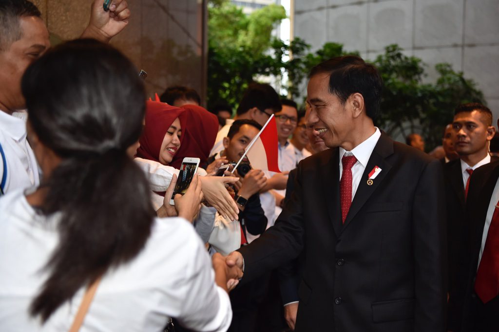 The President of the Republic of Indonesia Joko Widodo attended the invitation of Australian Prime Minister Malcolm Turnbull to visit Australia. / Indonesian election