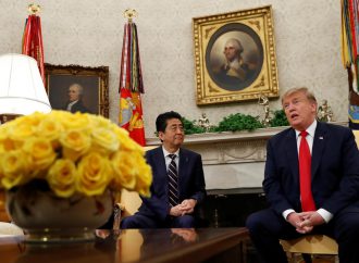 President Trump discusses trade and tariffs with Shinzo Abe on Japan trip
