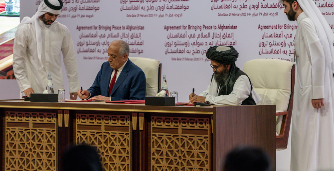 Zalmay Khalilzad Taliban Doha 1130x580 1